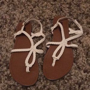 White sandals